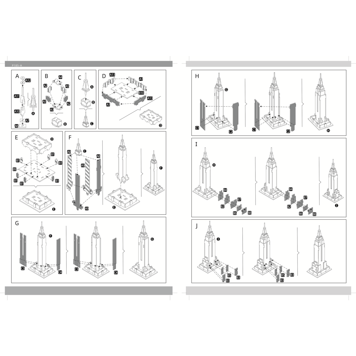 Kit de construcción Puzzle 3D Empire State Building - madera