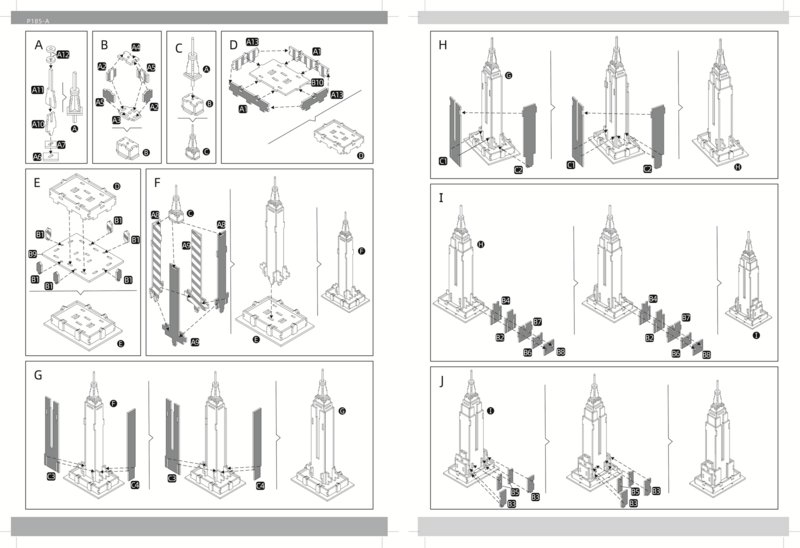 Construction kit 3D Puzzle Empire State Building - wood