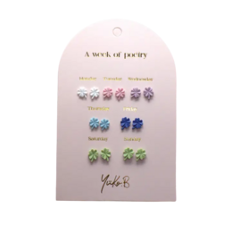 Box of 7 Earrings — Chance Poetry Week - English