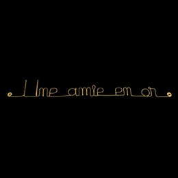 Friendship Gift "A friend in gold" - Wall Decoration in Golden Brass wire to pin - Wall Jewelry