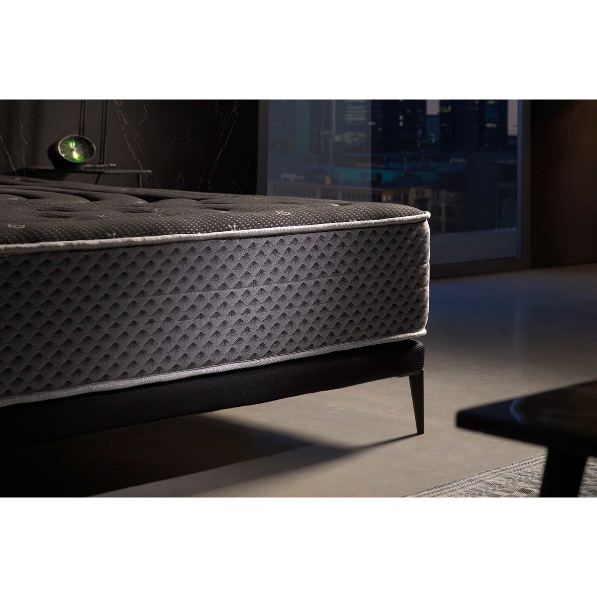 Premium zwarte multizOne viscosoft matras -zwart - Dikte: 27 cm - Moonia