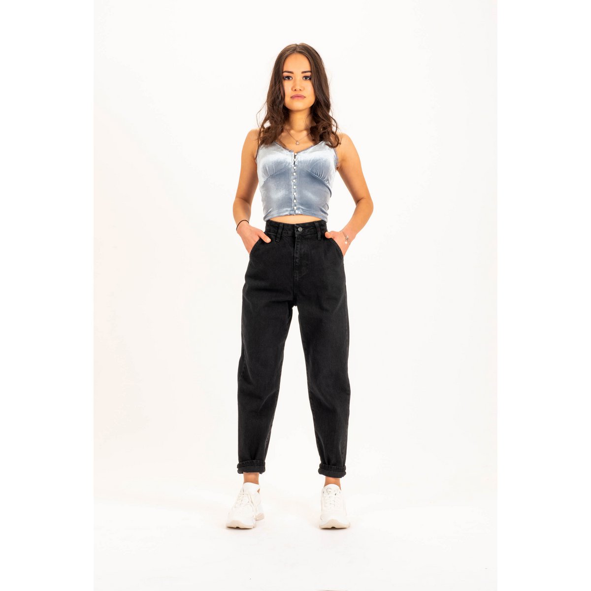 Jean mom femme - Taille Haute - style année 80 revisité