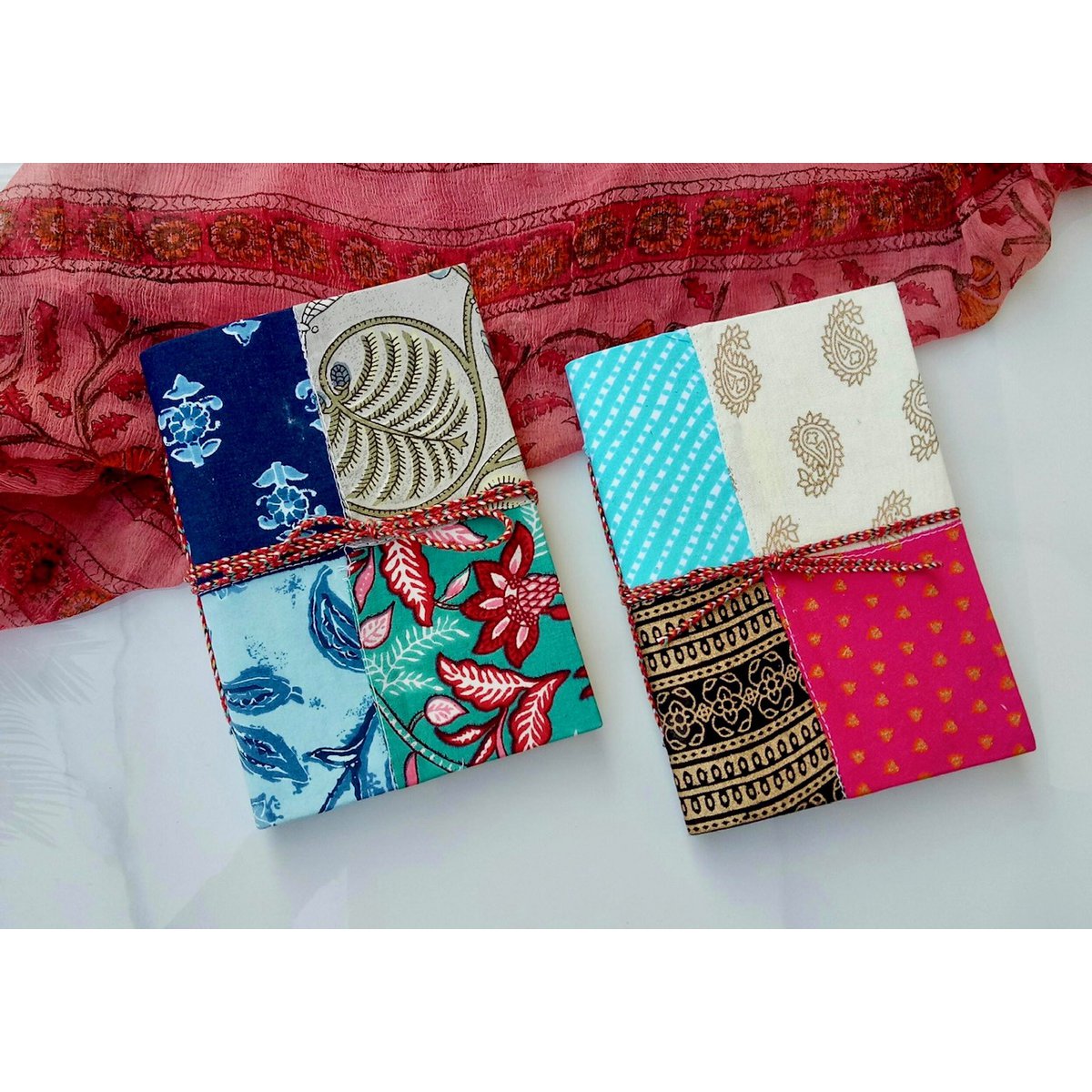 Nachhaltiges Notizbuch Patchwork 17,5 x 13 cm
