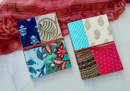 Nachhaltiges Notizbuch Patchwork 17,5 x 13 cm