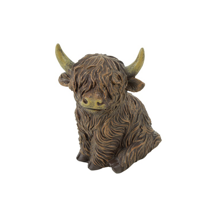 Schotse hooglander Walker polystone L118,5H14CM bruin
