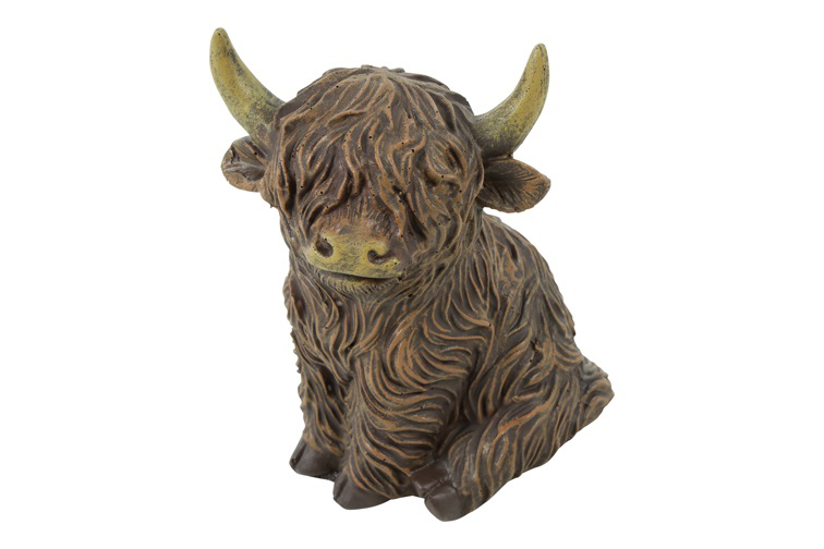 Schotse hooglander Walker polystone L118,5H14CM bruin