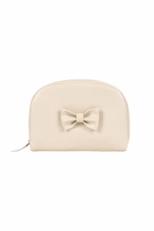 Borsa da toilette per bebè in ecopelle con fiocco