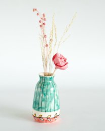 Hand-Painted Ceramic Mini Vases - Set of 3