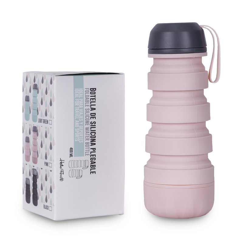 BOUTEILLE PLIABLE ROSE PASTEL HF
