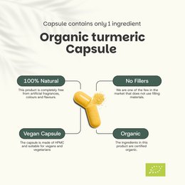 Capsule di curcuma 600 mg organiche - 80 Capsule