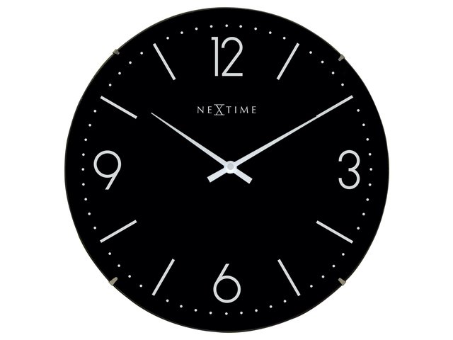 Wanduhr NeXtime Basic Dome 35 cm schwarz