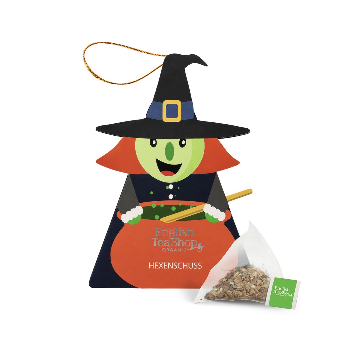 ETS - Hexe "Hexenschuss", Halloween Geschenk, BIO Tee, 1 Pyramidenbeutel