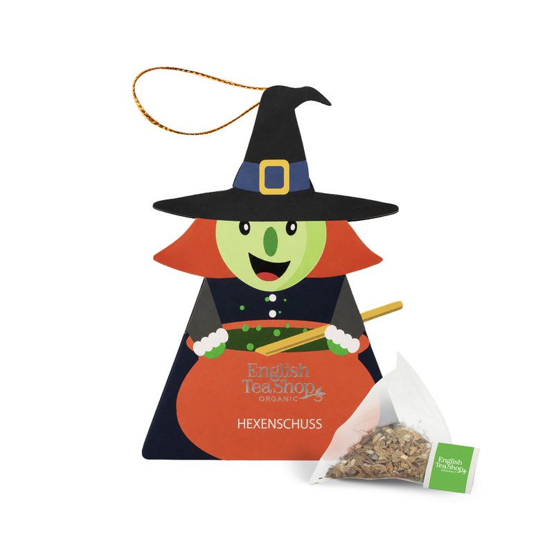 ETS - Hexe "Hexenschuss", Halloween Geschenk, BIO Tee, 1 Pyramidenbeutel