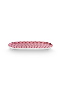 Plate Sugar & Creamer Flower Festival Scallop Dark Pink 25x12cm