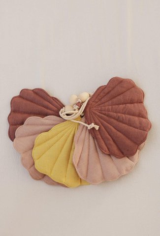 Leinengirlande „Marsala“ mit Muscheln