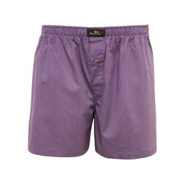 Boxer en coton tissé à pois violet foncé
