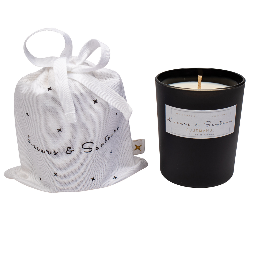 Bougie Pomme d'amour mèche coton