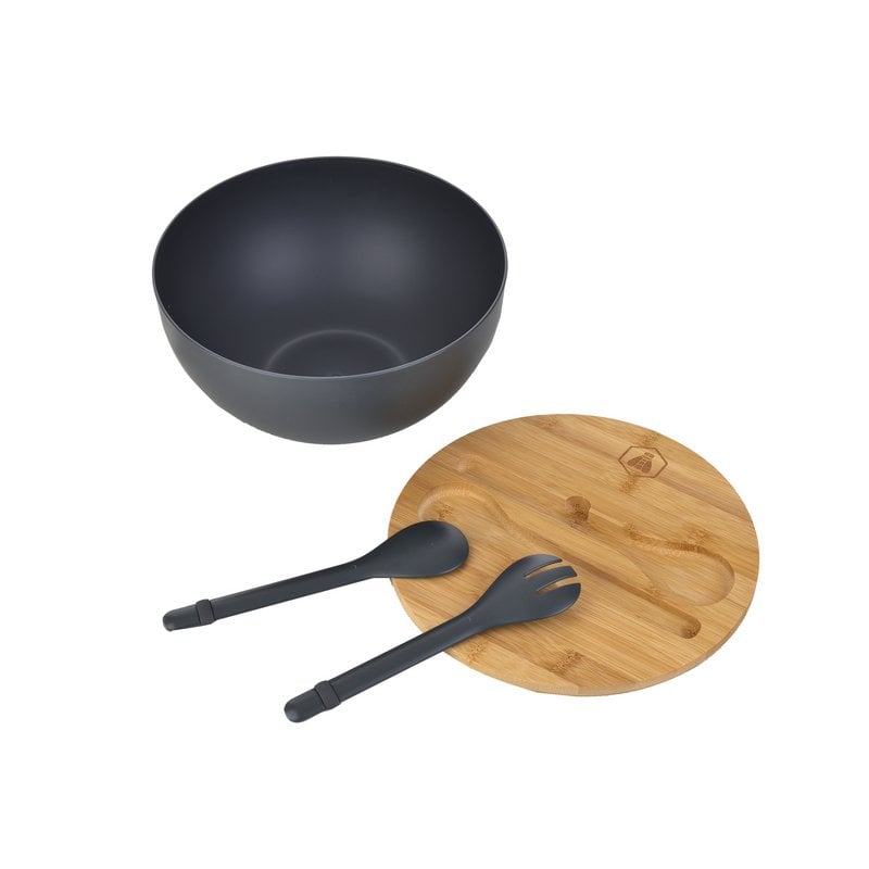Cubiertas de servicio de tazón y bambú