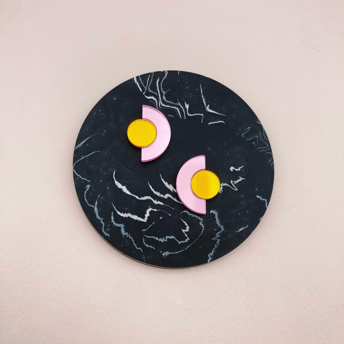 Mirror chip earrings - Roseline