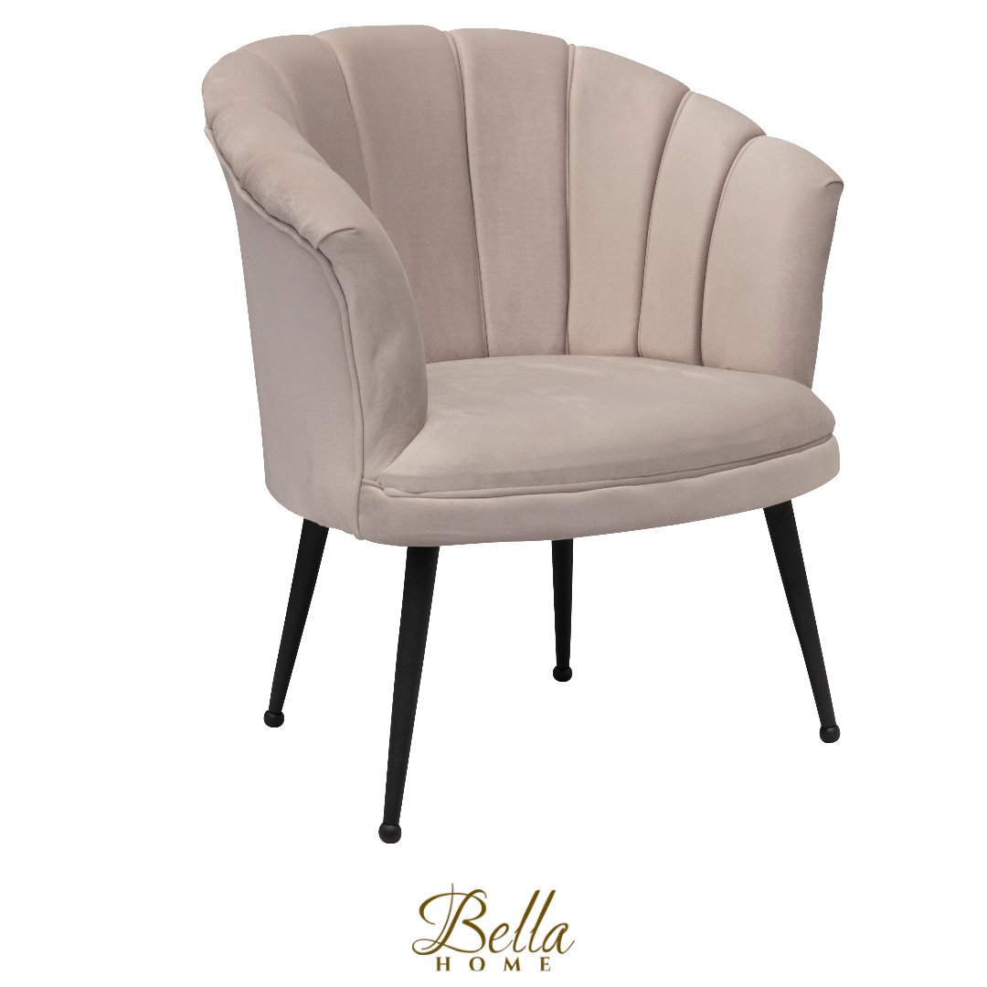 Poltrona Luxury Shell in Velluto Mila