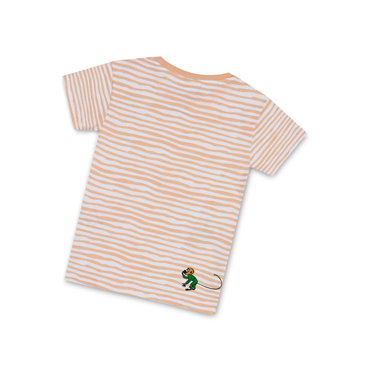 Koaa - Pippi Langstrumpf «rayures» - T-shirt blanc / orange