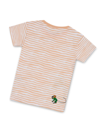 Koaa - Pippi Langstrumpf «rayures» - T-shirt blanc / orange