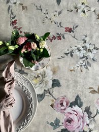 Mantel Rectangular, 100% Algodón Orgánico, Estampado | Lexington