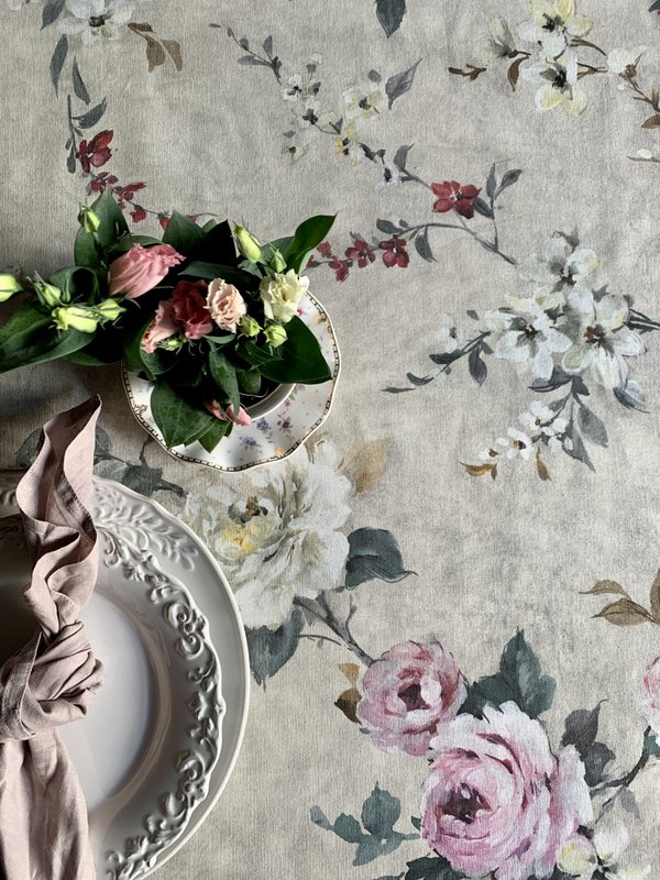 Mantel Rectangular, 100% Algodón Orgánico, Estampado | Lexington