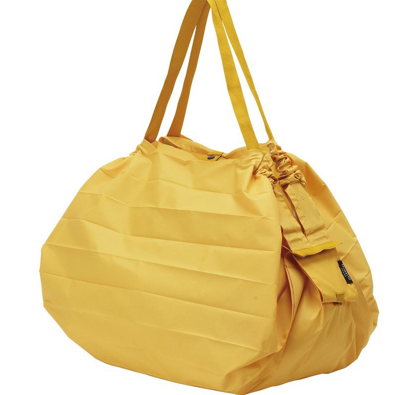 Shupatto compact foldable shopping bag size L - Mustard (Karashi)
