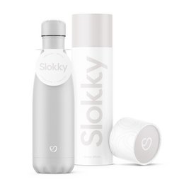 Slokky Mono White Bottle & Lid - 500ml