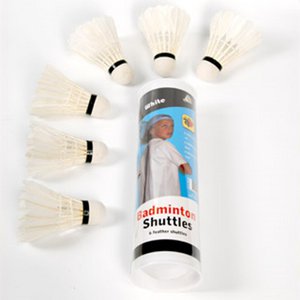 Shuttlecock feathers white