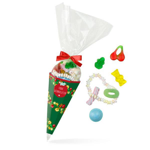 Sugar cone Merry Christmas Colorful candy mix