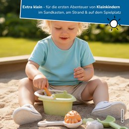 Moja pierwsza zabawka do piasku dla niemowlaka, 7 szt. Mini zestaw do zabawy w piasku z wiadrem, plastikowa mieszanka słomy pszennej
