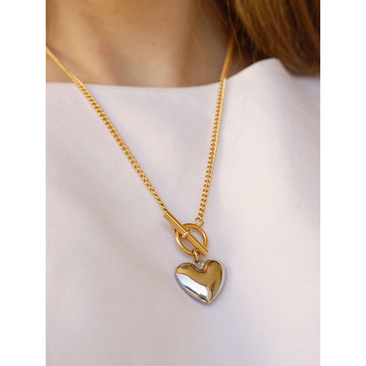 Champ - Heart Earrings and Necklace Set