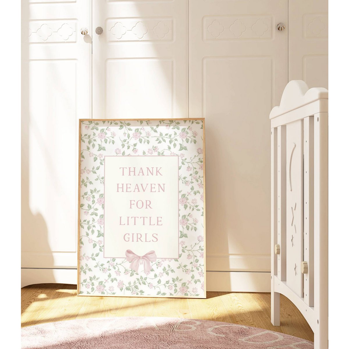 Merci ciel pour les petites filles, affiche de filles, affiche de chambre de filles, affiche de citation de filles, impression de chambre de filles, impression de chambre de filles, décoration de chambre de filles