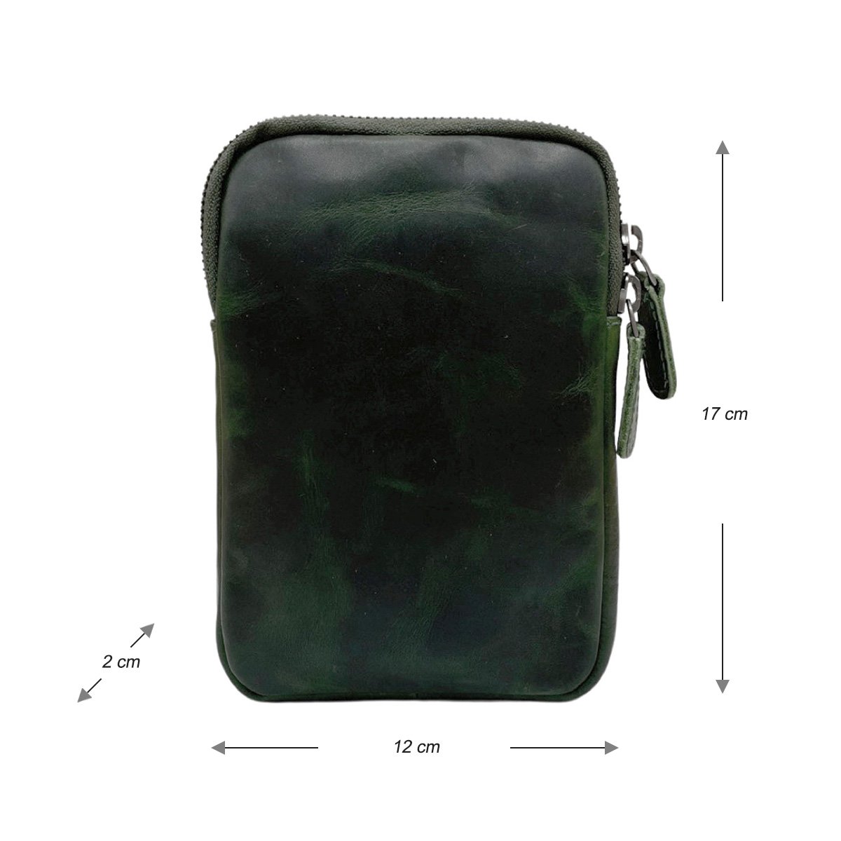 Lederhandytasche für Damen und Herren mit verstellbarem Schultergurt in 5 Farben