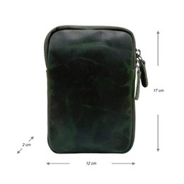 Lederhandytasche für Damen und Herren mit verstellbarem Schultergurt in 5 Farben