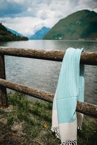 "Gordion Towel" | Wellnesstuch, Liegetuch - sehr schön, handgeknotet | 100% Baumwolle | exklusiv, luxus
