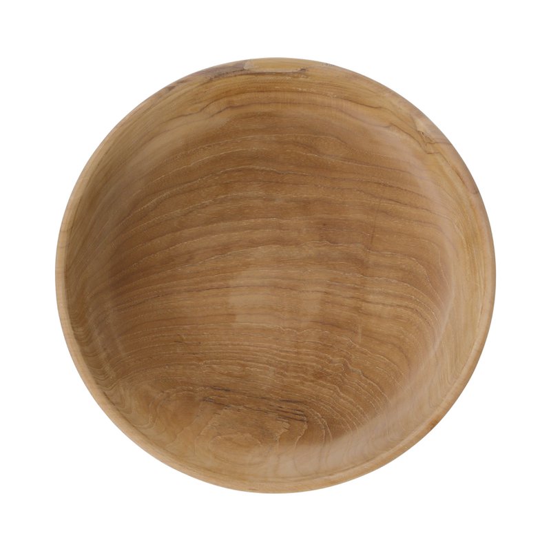 Obstschale aus Teakholz - handgefertigt - Durchmesser 38 cm