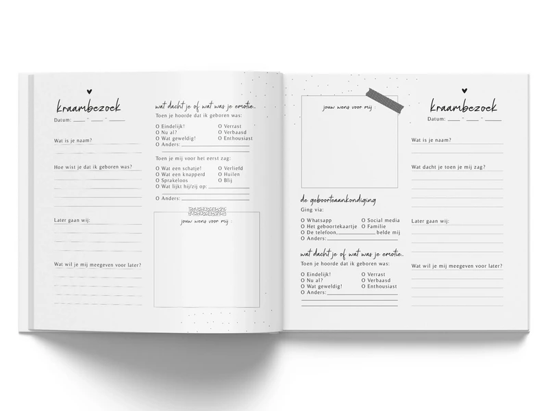 Fyllbooks My maternity visit book - Linen Beige