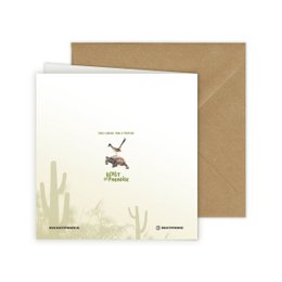 Tortoise & Roadrunner - Greeting Card, 13 x 13 cm, Birds