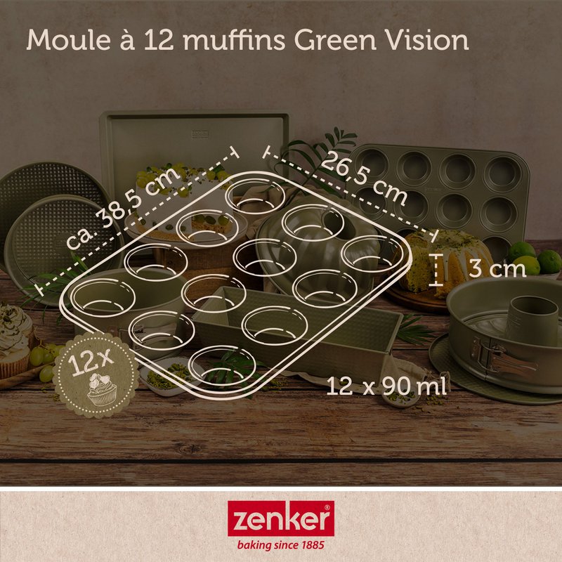 Zenker Green Vision Muffinpan met 12 holtes