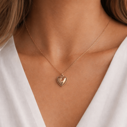 Sweet Heart – Collier coeur doré imperméable