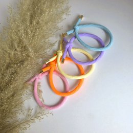 Bracciale elastico per capelli arancione neon