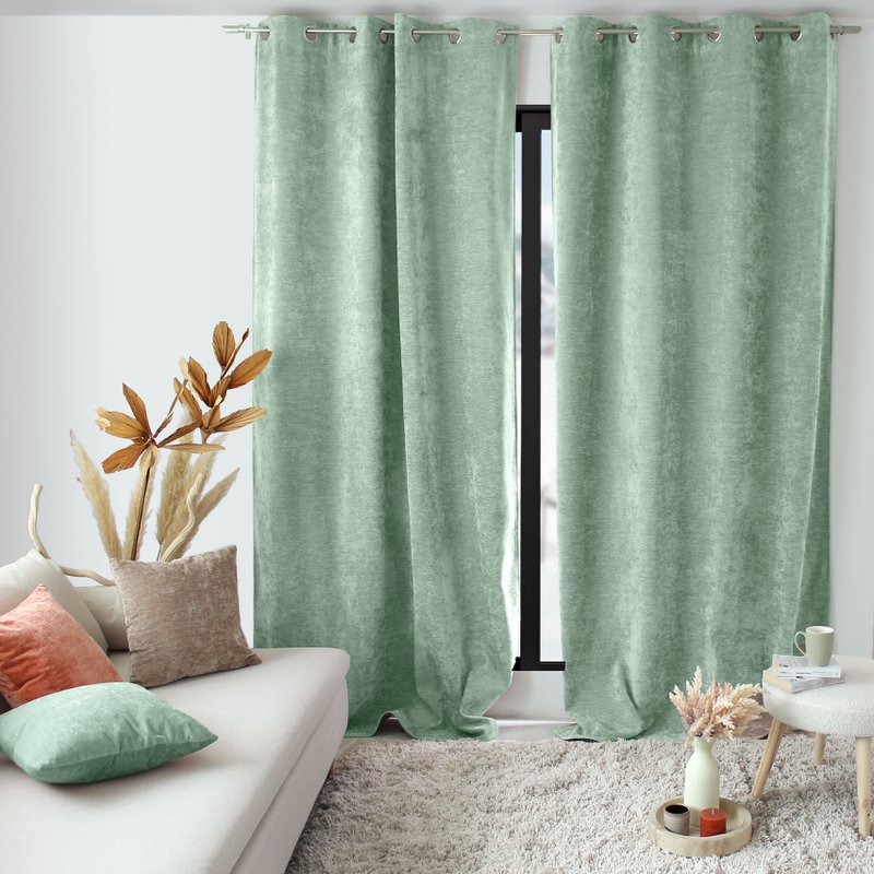 Cortina Térmica con Ojales, 140x260cm, Terciopelo, Colección Velvet