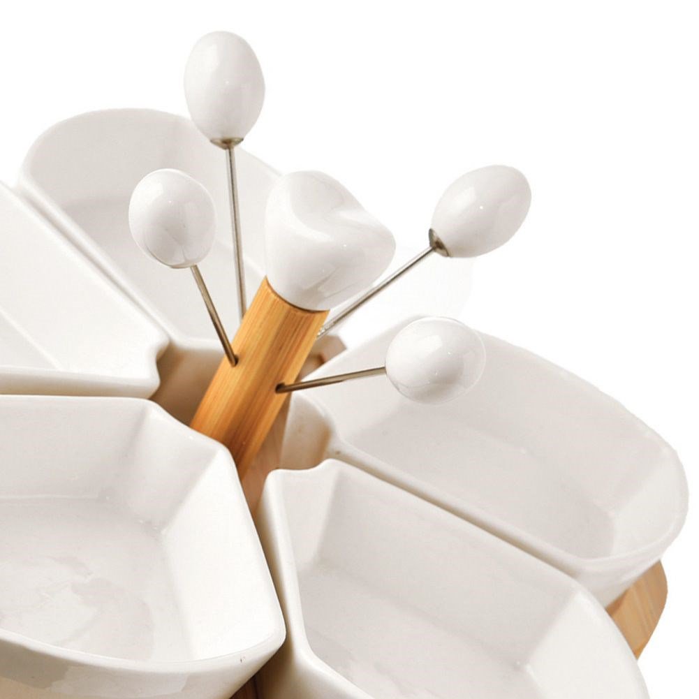 Snackskåle Porcelæn Hvid Whiteline 28,5 cm 10 stk