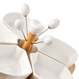 Snackskåle Porcelæn Hvid Whiteline 28,5 cm 10 stk