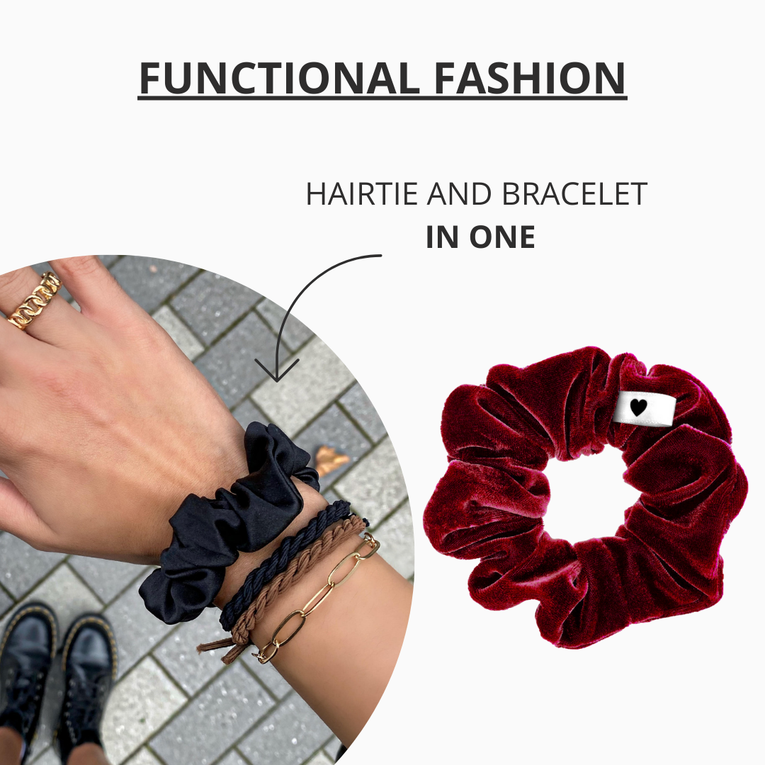 Samt-Scrunchie Bordeaux - Bellody® (1 Stück - Bordeaux Red)