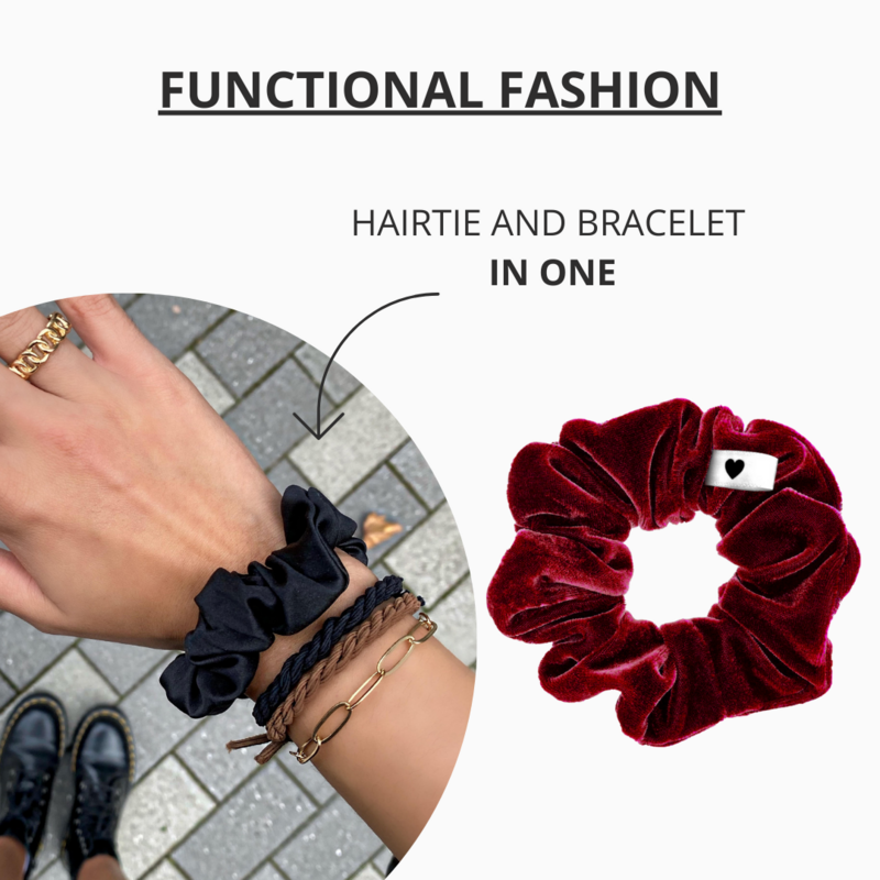 Samt-Scrunchie Bordeaux - Bellody® (1 Stück - Bordeaux Red)