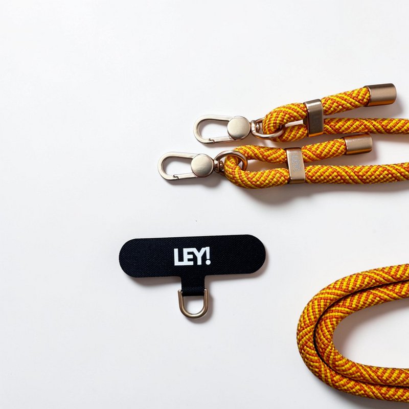 Mobile phone chain - yellow - orange